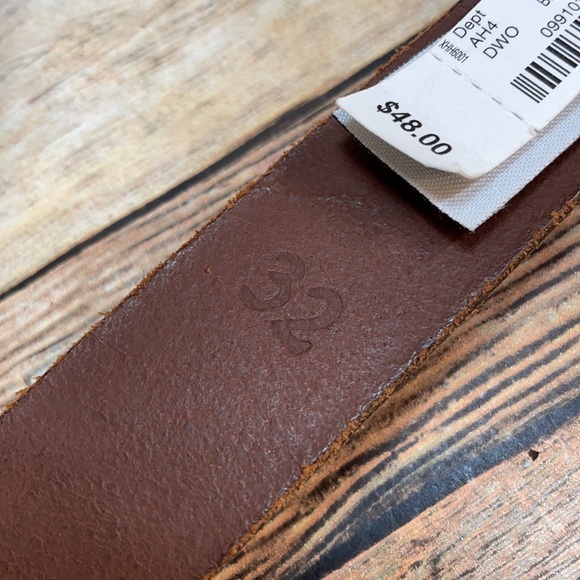 J. Crew Brown Leather Belt Men’s Size 32 - Picture 8 of 11